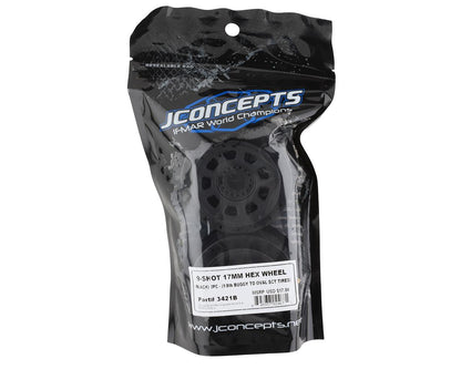 JConcepts 9-Shot Short Course Dirt Oval Wheels (2) (Black)
