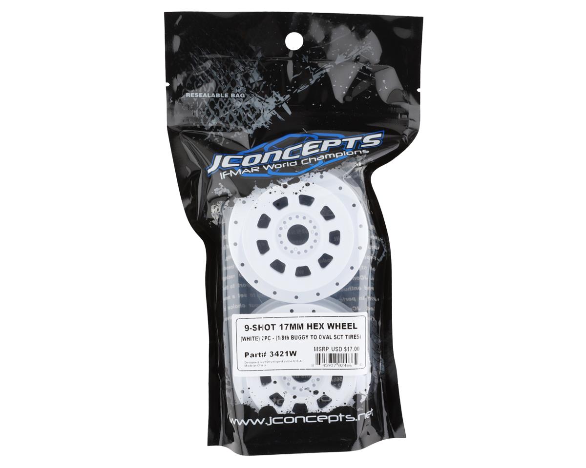 JConcepts 9-Shot Short Course Dirt Oval Wheels (2) (White)