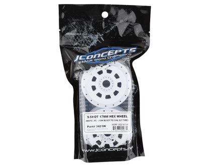 JConcepts 9-Shot Short Course Dirt Oval Wheels (2) (White)