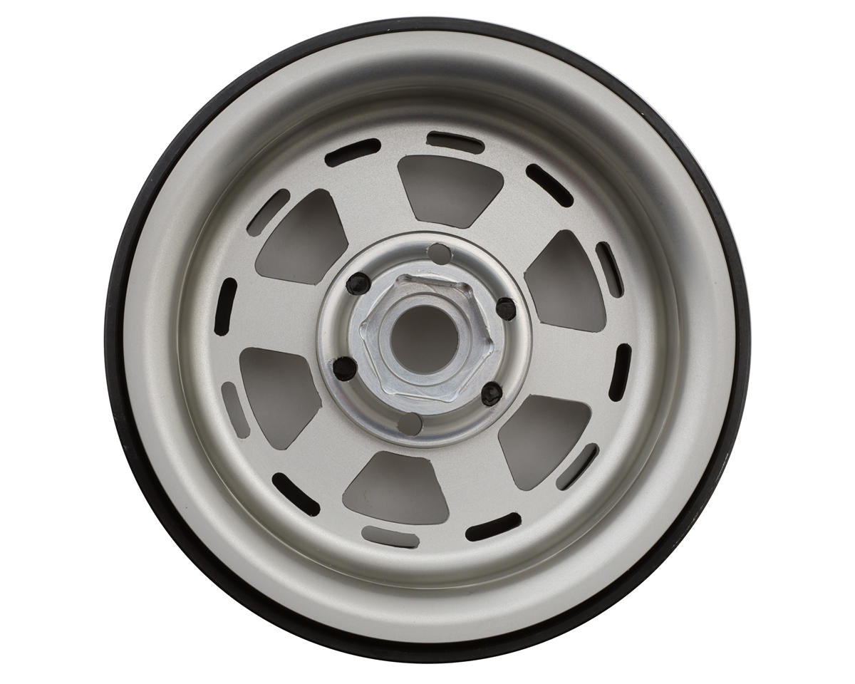 JConcepts Jammer 2.2" Beadlock Aluminum Crawler Wheels (4) (Silver/Black)