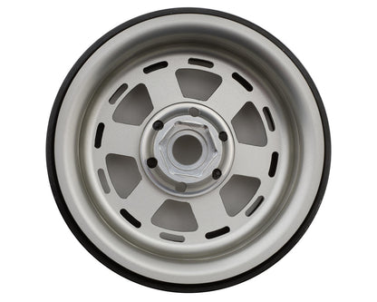 JConcepts Jammer 2.2" Beadlock Aluminum Crawler Wheels (4) (Silver/Black)