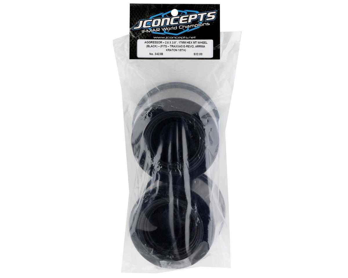 JConcepts Aggressor 2.6x3.8" Monster Truck Wheel (Black) (2) w/17mm Hex