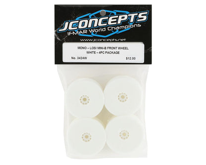JConcepts Losi Mini-B Front Mono Wheel Set (White) (4)