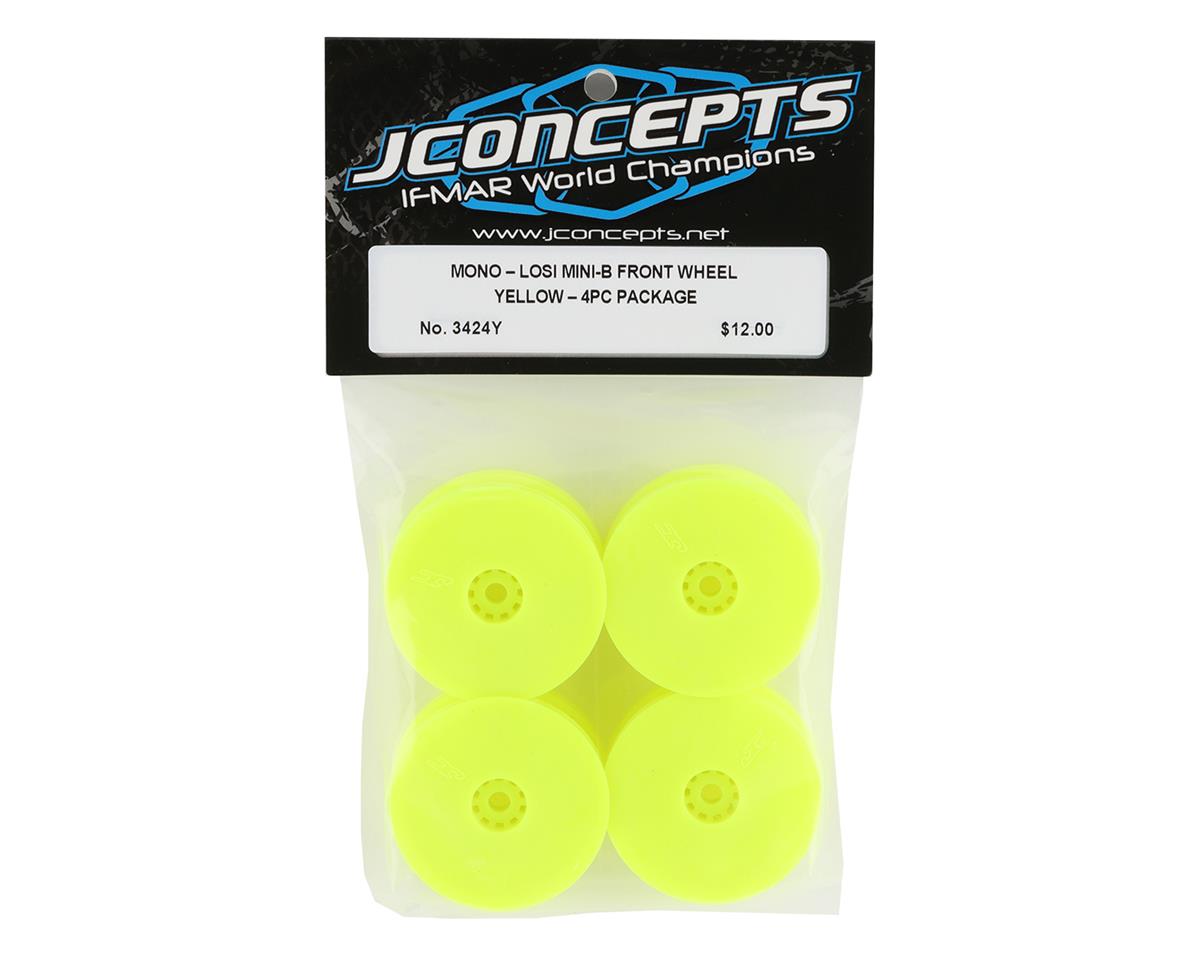 JConcepts Losi Mini-B Front Mono Wheel Set (Yellow) (4)
