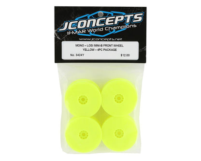 JConcepts Losi Mini-B Front Mono Wheel Set (Yellow) (4)