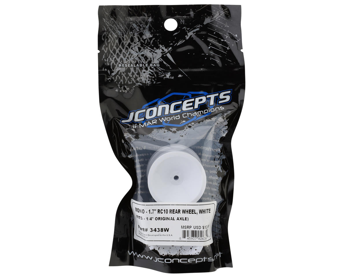 JConcepts RC10 Mono 1.7" Rear Wheels (White) (2)