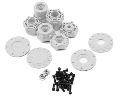 JConcepts Tribute 73's Monster Truck wheel w/Adaptors (White) (2) (3.2x3.6")