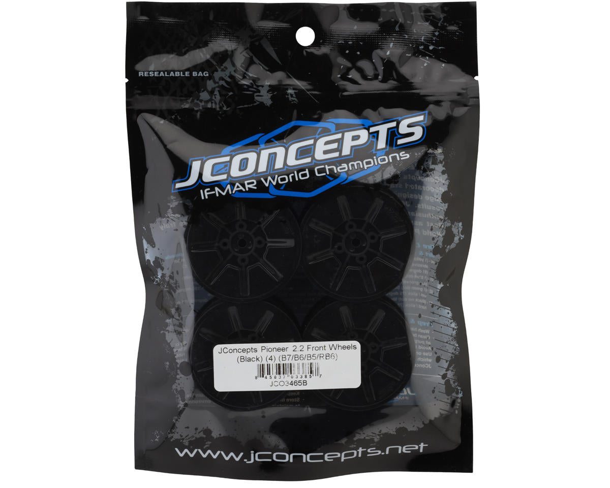 JConcepts Pioneer 2.2 2WD Front Buggy Wheels (Black) (4)