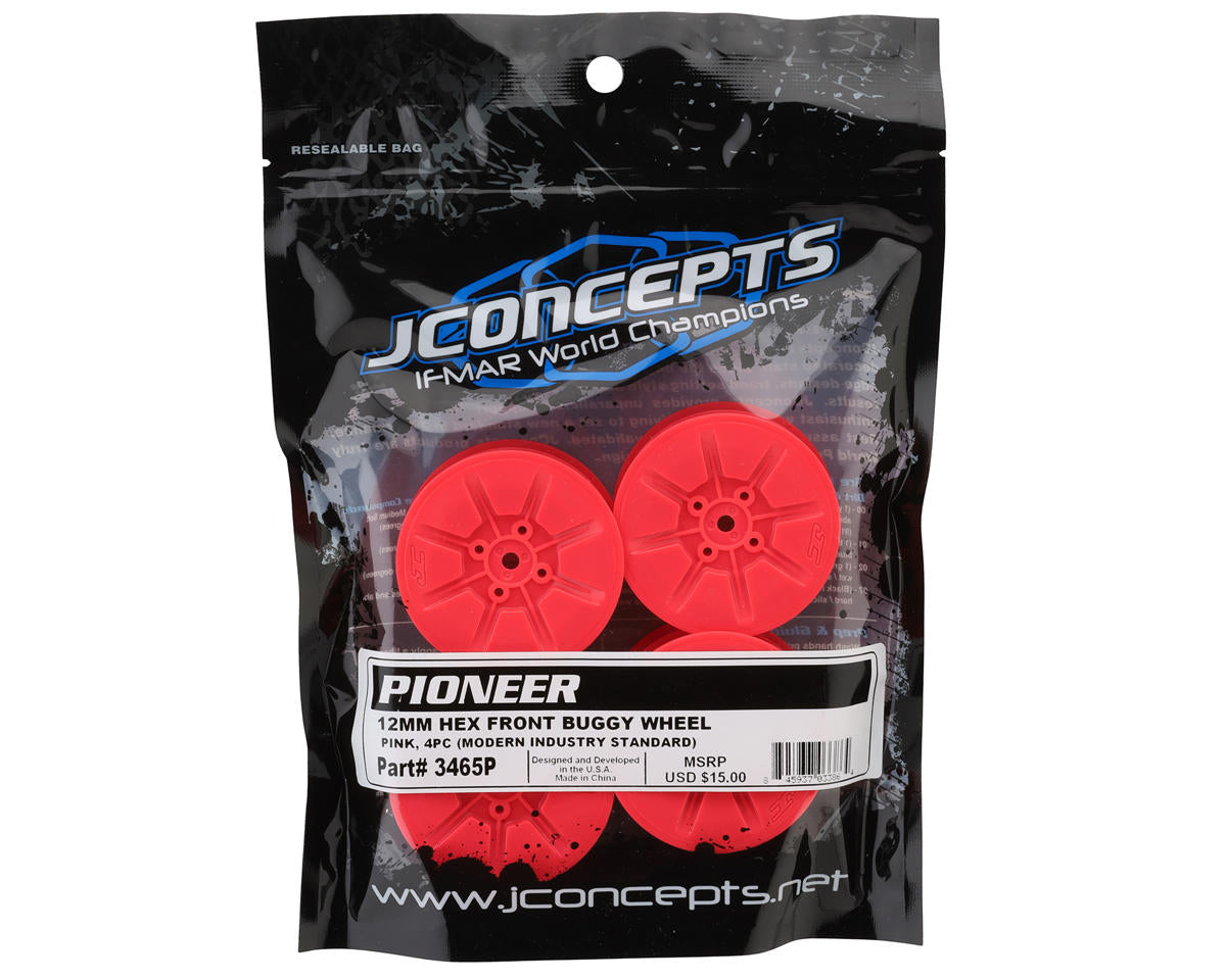 JConcepts Pioneer 2.2 2WD Front Buggy Wheels (Pink) (4)