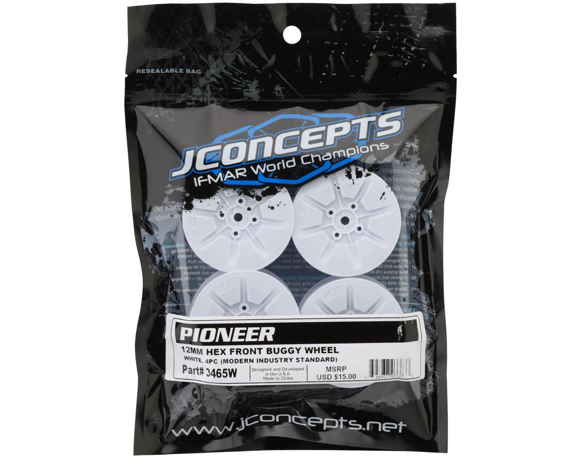 JConcepts Pioneer 2.2 2WD Front Buggy Wheels (White) (4)