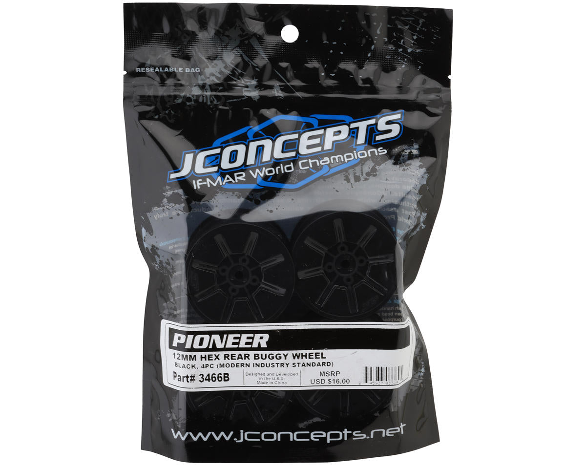 JConcepts Pioneer 2.2 Rear Buggy Wheels (Black) (4)
