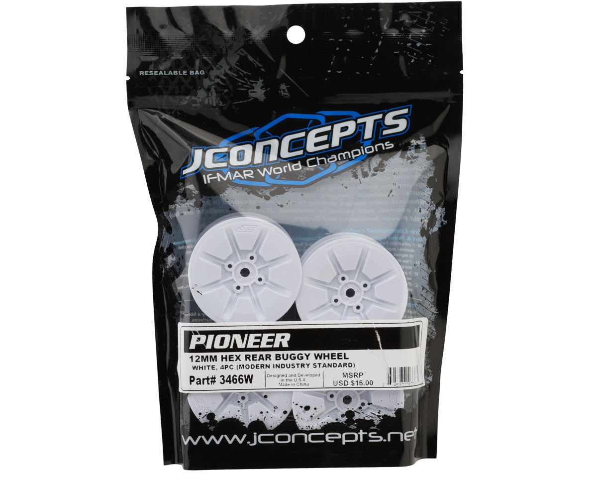 JConcepts Pioneer 2.2 Rear Buggy Wheels (White) (4)