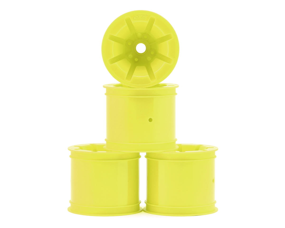 JConcepts RC10T Pioneer 2.2 Bearing Front Wheels (Yellow) (4)
