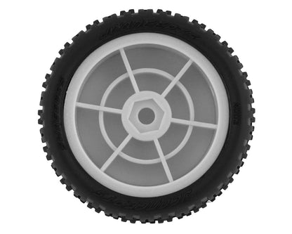 JConcepts Mini-B Swagger Pre-Mounted Front Tires (White) (2) (Pink)