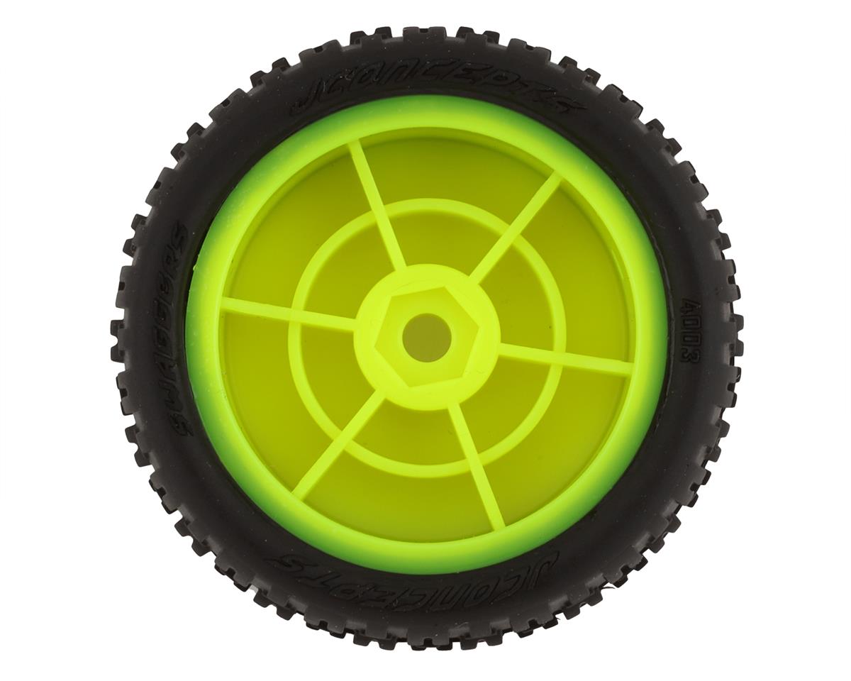 JConcepts Mini-B Swagger Pre-Mounted Front Tires (Yellow) (2) (Pink)