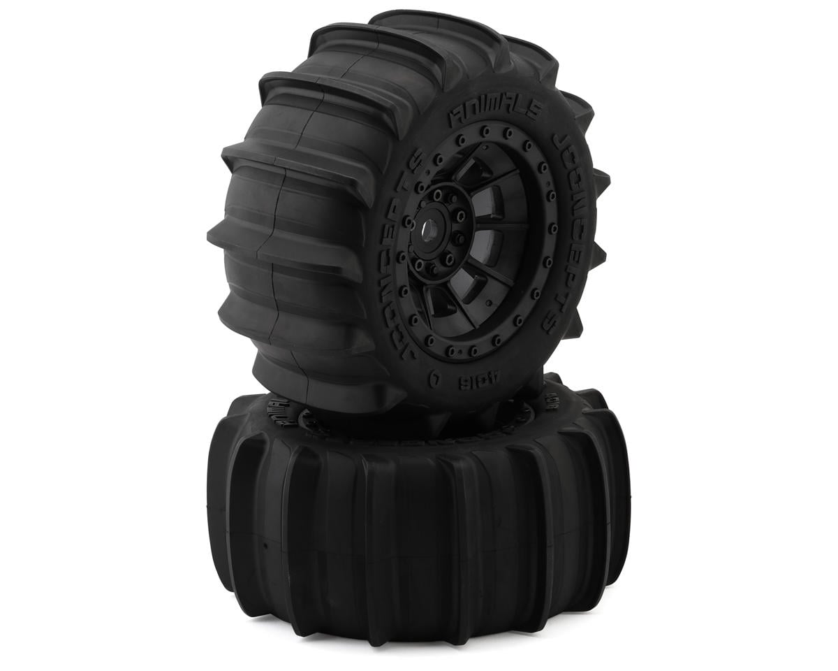JConcepts Animals Pre-Mounted Monster Truck Tires w/Hazard Wheel (Black)