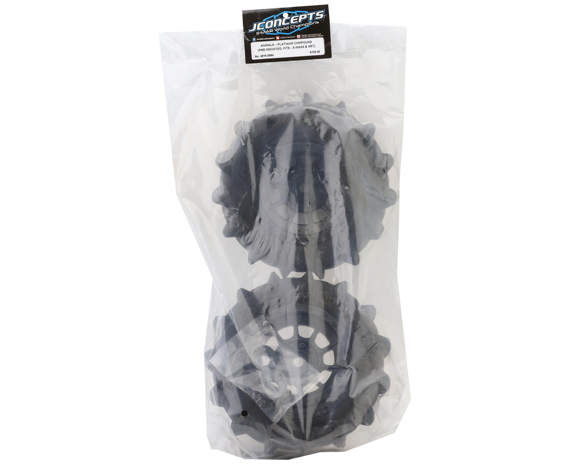 JConcepts Animals Pre-Mounted Monster Truck Tires w/Hazard Wheel (Black)