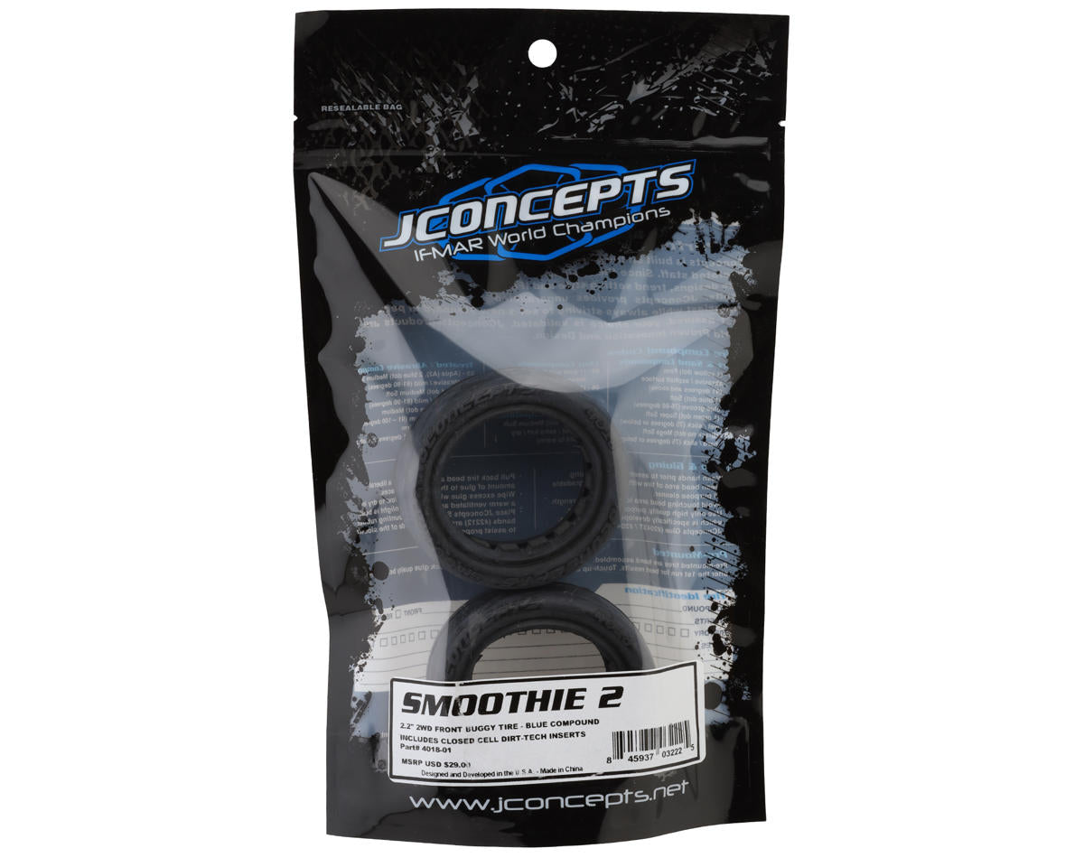 JConcepts Smoothie 2 2.2" 2WD Front Buggy Tires (2) (Blue)