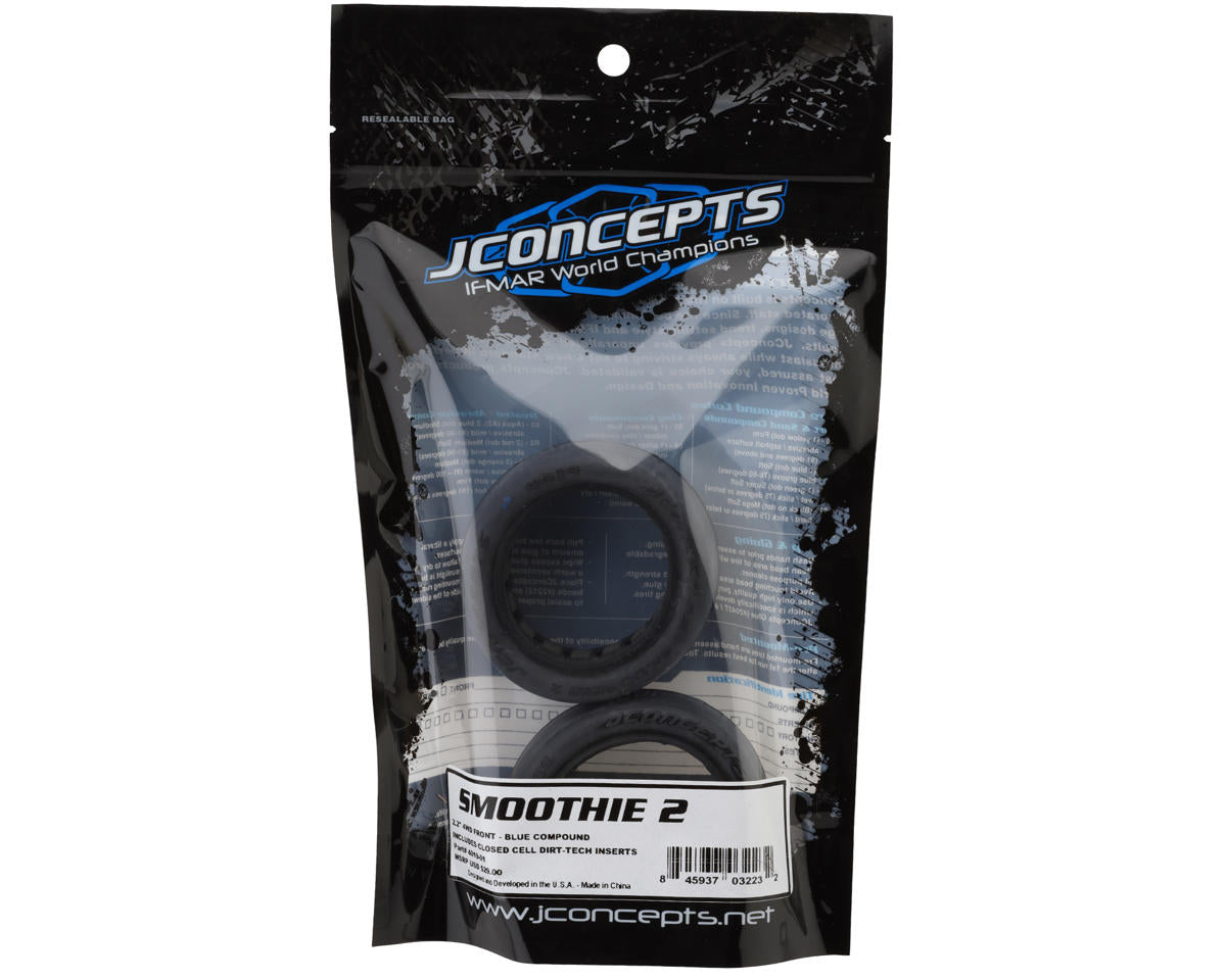 JConcepts Smoothie 2 2.2" 4WD Front Buggy Tires (2) (Blue)