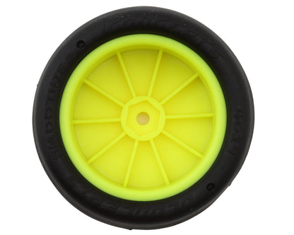JConcepts Smoothie 2 2.2" Pre-Mounted 4WD Front Tires (Yellow) (2) (Silver)