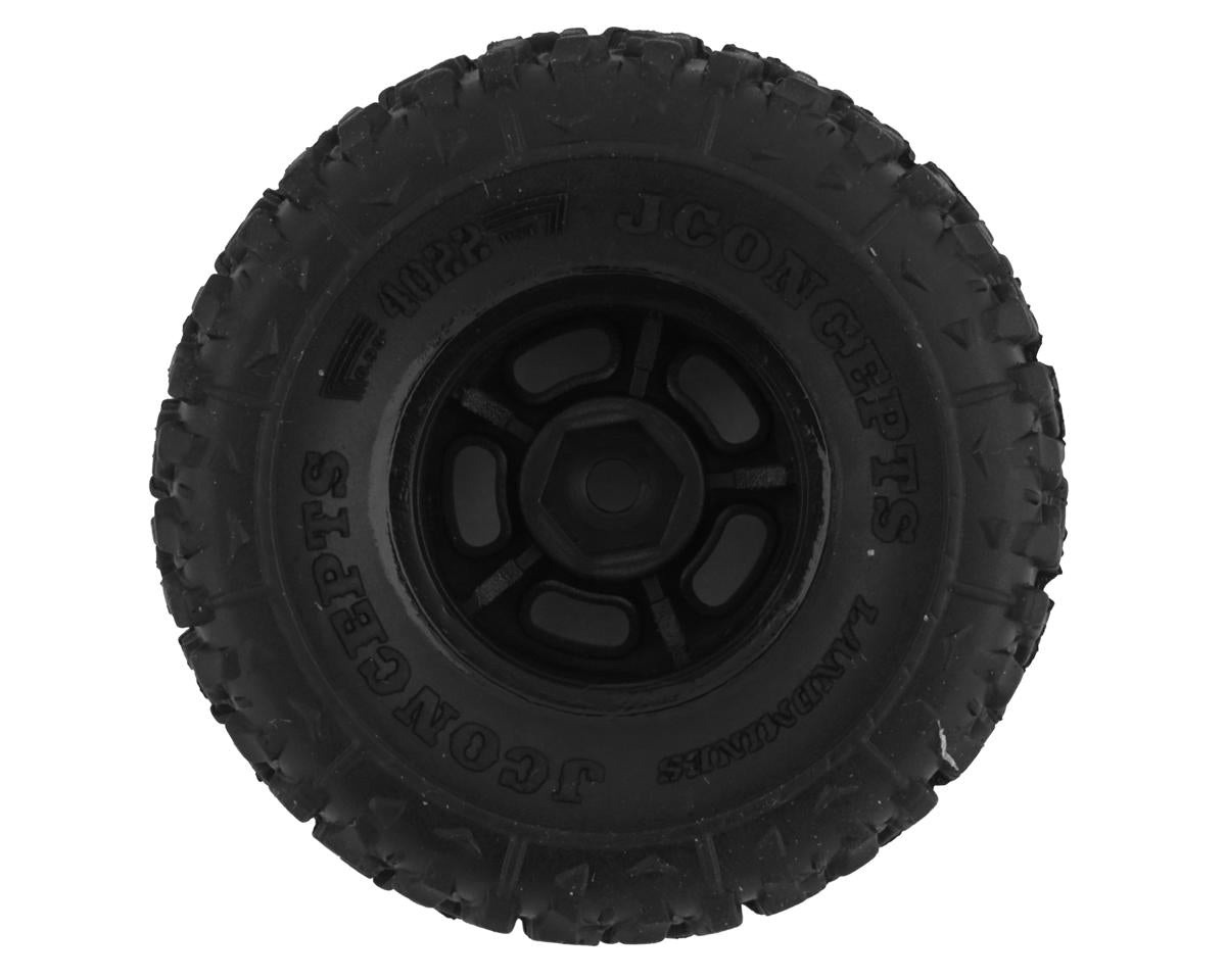 JConcepts Landmines 1.0" Pre-Mounted Tires w/Glide 5 Wheels (Black) (4) (Green)