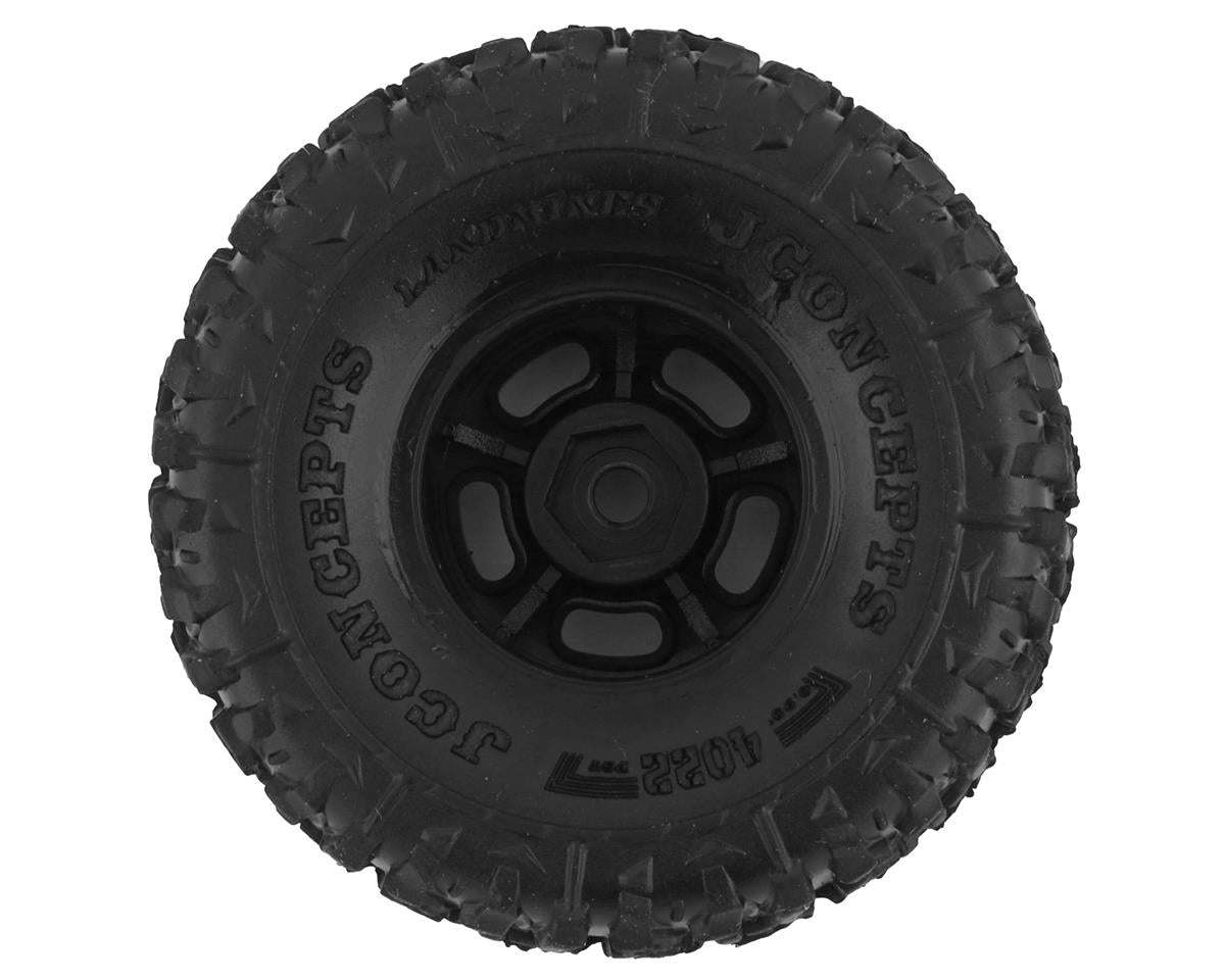 JConcepts Landmines 1.0" Pre-Mounted Tires w/Glide 5 Wheels (Black) (4) (Gold)