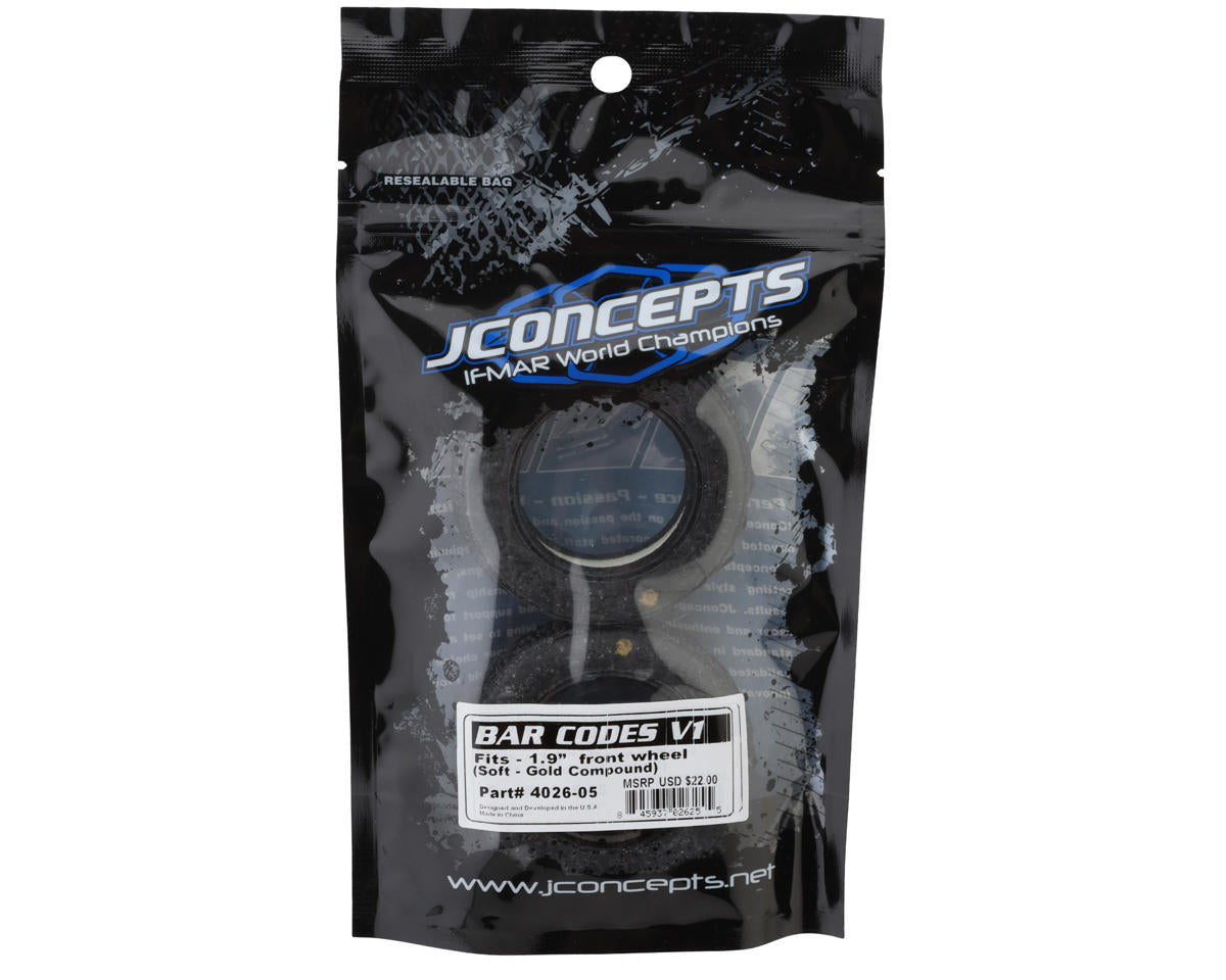 JConcepts Bar Codes V1 1.9" 2WD Buggy Front (2) (Green)