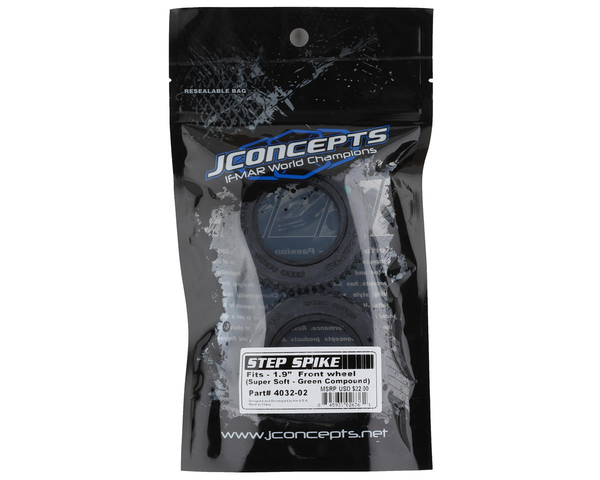 JConcepts Step Spike 1.9" Front 2WD Buggy Tires (2) (Green)
