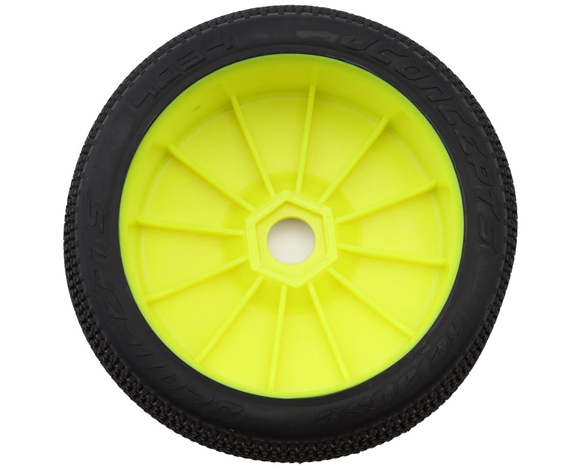 JConcepts Relapse Pre-Mounted 1/8th Buggy Tires (Yellow) (2) (Green)