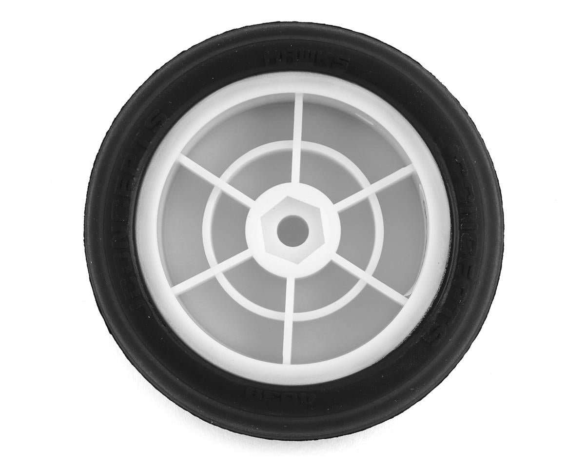 JConcepts Mini-B Hawk Pre-Mounted Front Tires (White) (2) (Green)