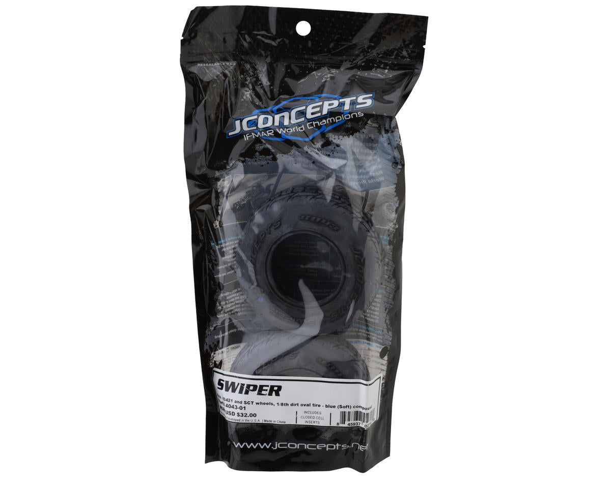 JConcepts Swiper Dirt Oval Tires (2) (Blue)