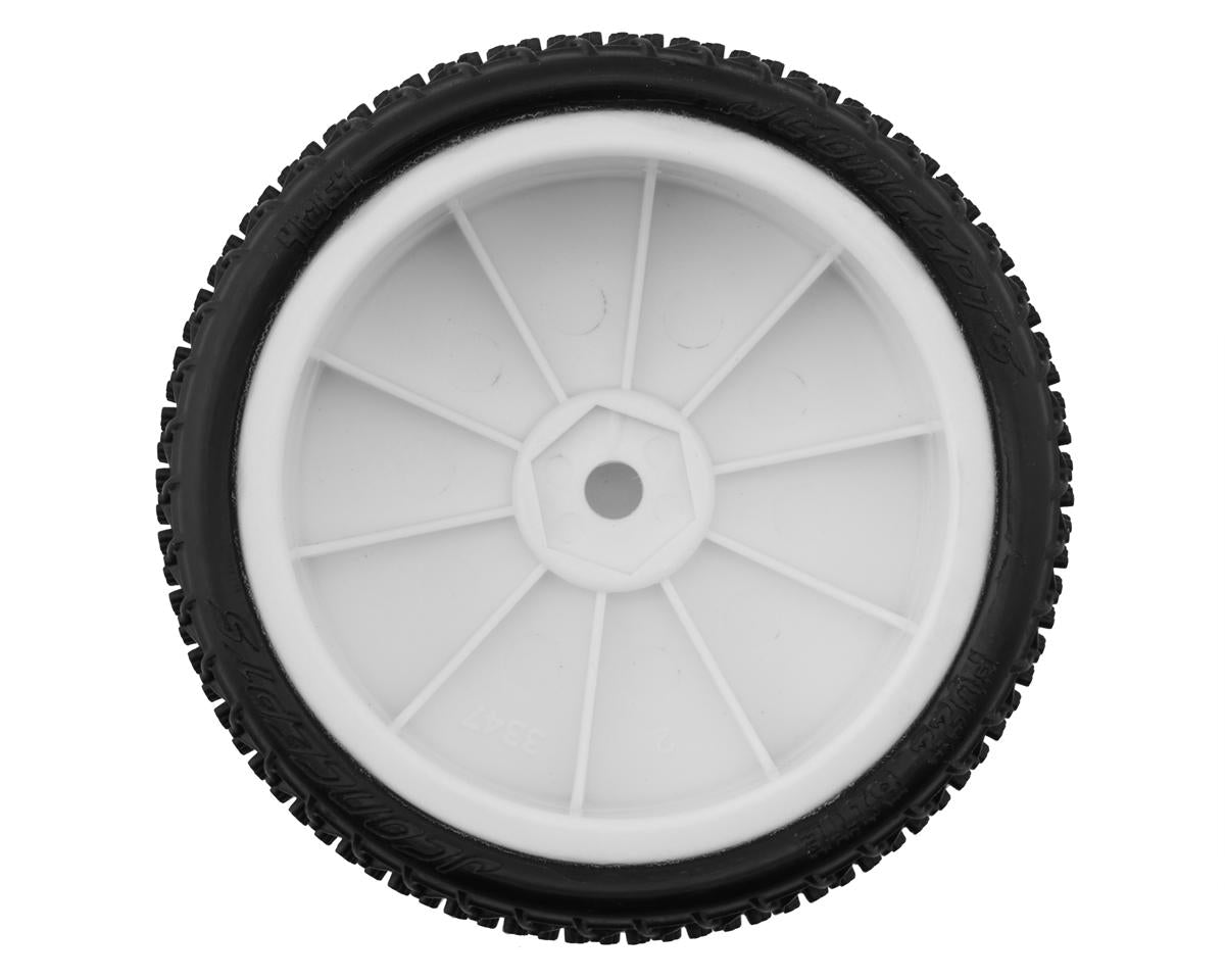 JConcepts Fuzz Bite LP Wide 2.2" Pre-Mounted 2WD Front Buggy Carpet Tires (Pink)