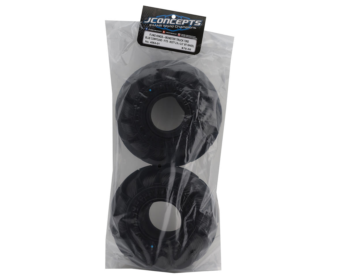 JConcepts Fling Kings 2.6x3.6"  Monster Truck Tires (Blue)