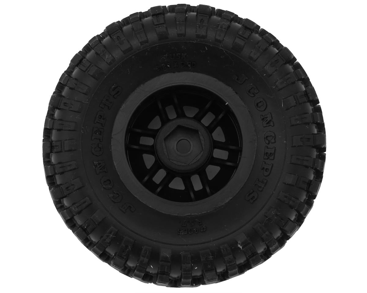 JConcepts Tusk 1.0" Pre-Mounted Tires w/Shuttle Wheels (2) (2.25”) (Green)
