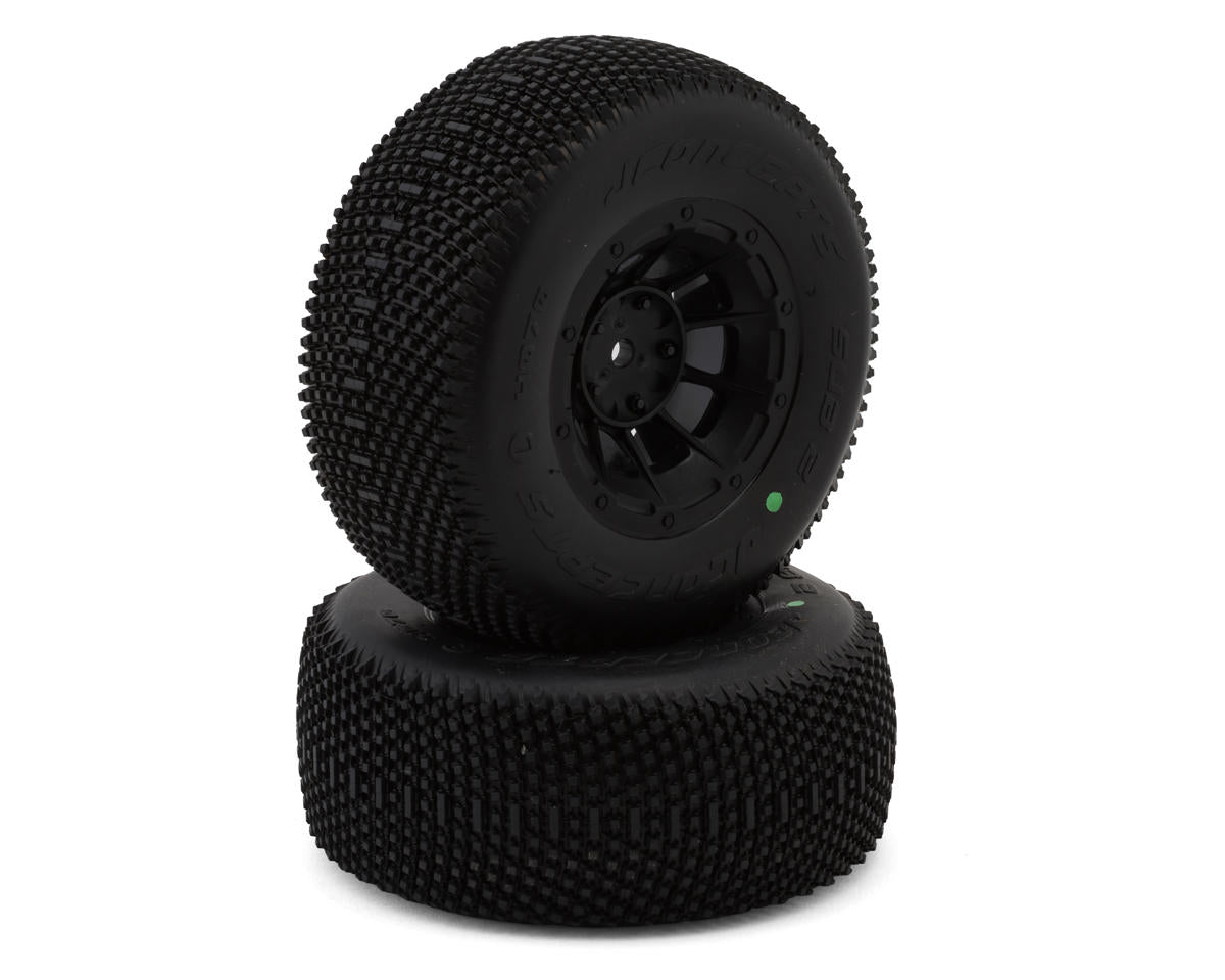 JConcepts Subcultures 2 Pre-Mounted Off-Road Tires (2) (Slash Rear) (Green)
