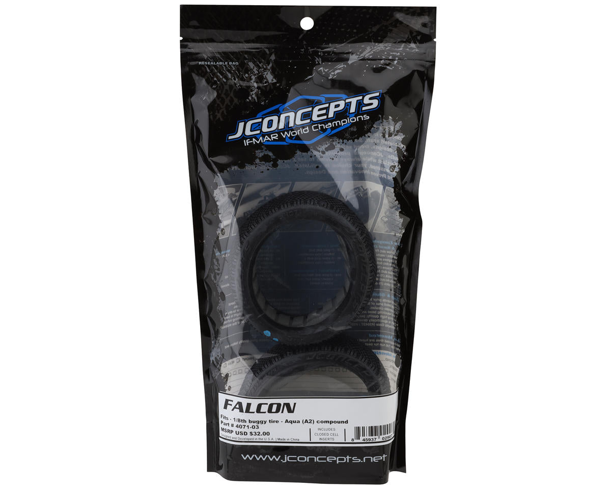 JConcepts Falcon 1/8 Off-Road Buggy Tires (2) (Aqua A2)
