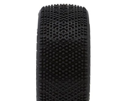 JConcepts Falcon Pre-Mounted 1/8th Buggy Tires (2) (White) (Green)