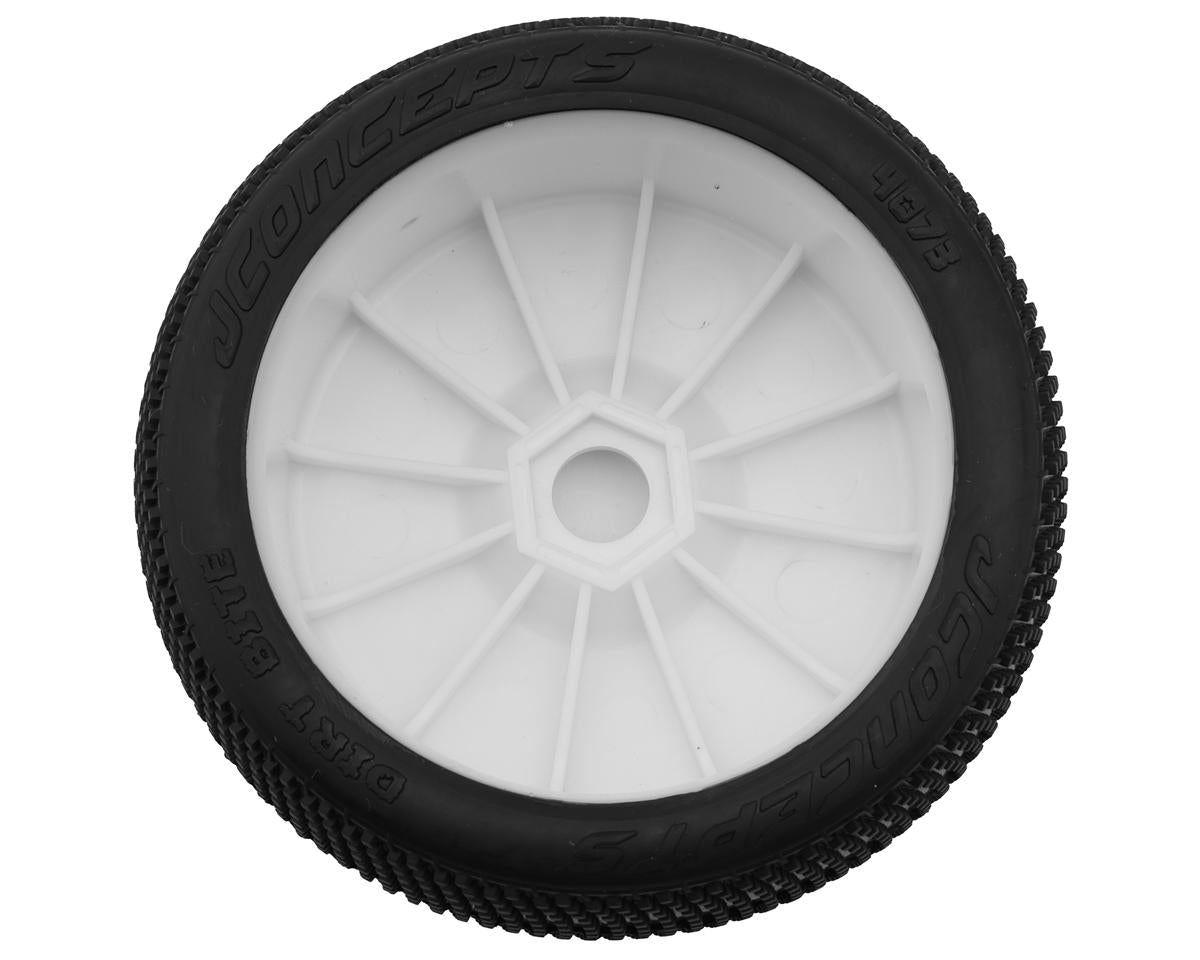JConcepts Dirt Bite 1/8 Off-Road Buggy Pre-Mounted Tires (2) (White) (Green)