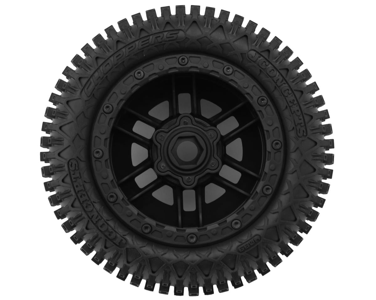 JConcepts Choppers Pre-Mounted Monster Truck Tires (Black) (2)