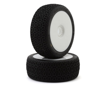 JConcepts Dirt Web 2 Pre-Mounted 1/8 Buggy Tires (2) (White) (G2 - Medium)