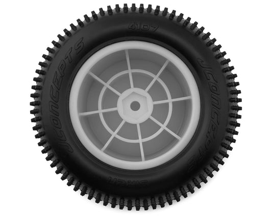 JConcepts 2.2" Siren Pre-Mounted 1/10 Stadium Truck Carpet Tires (White) (2)