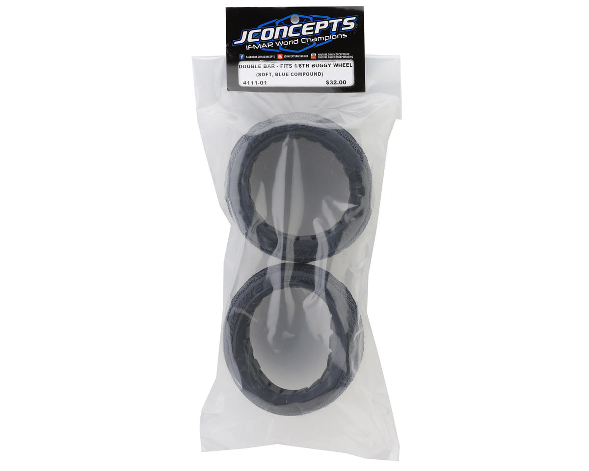 JConcepts Double Bar 1/8 Off-Road Buggy Tires (2) (Blue)