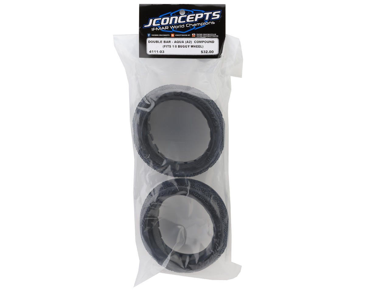 JConcepts Double Bar 1/8 Off-Road Buggy Tires (2) (Aqua A2)