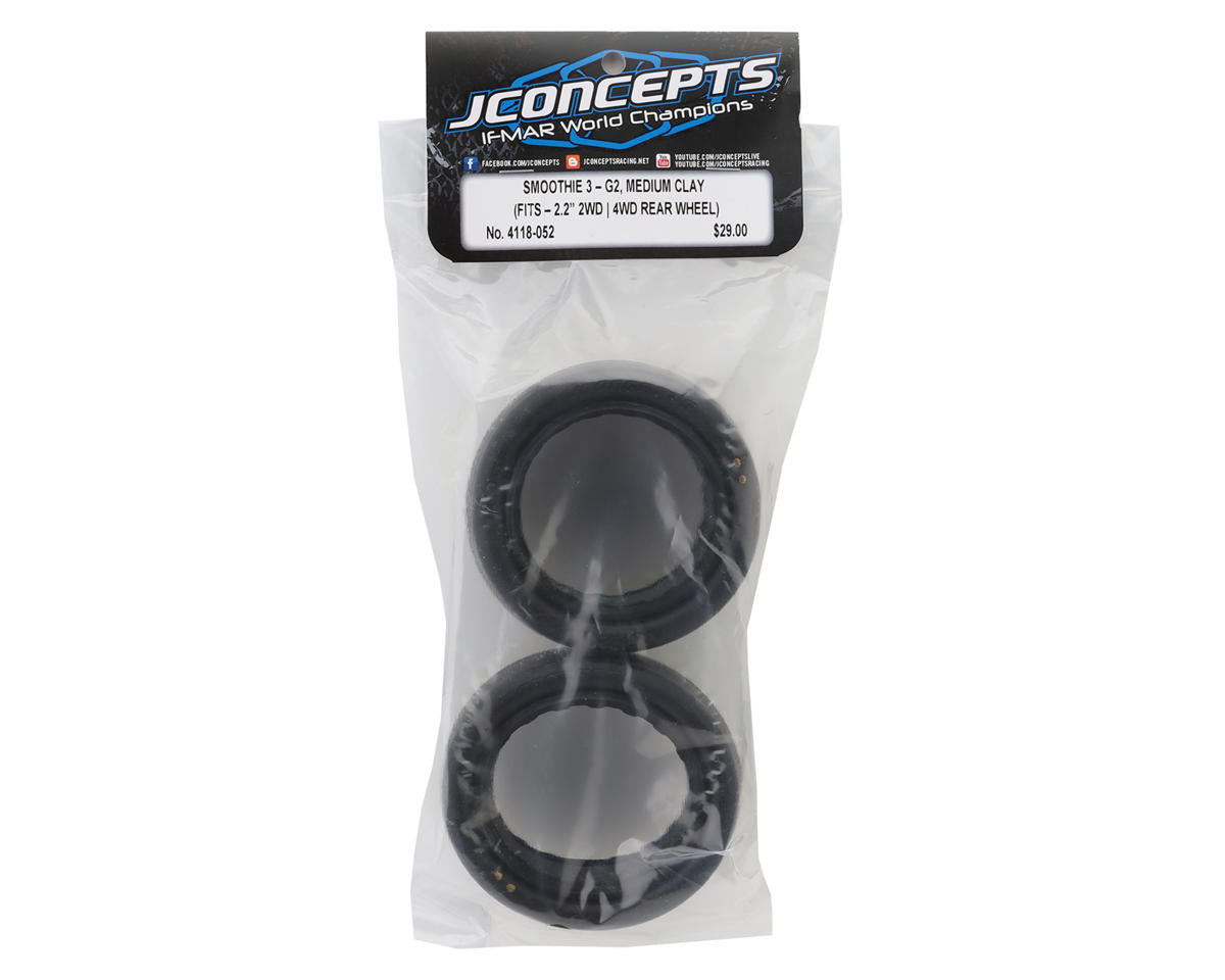 JConcepts Smoothie 3 2.2" Rear Buggy Tires (2) (G2 - Medium)