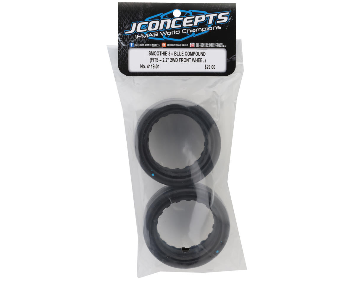 JConcepts Smoothie 3 2.2" 2WD Front Buggy Tires (2) (Blue)