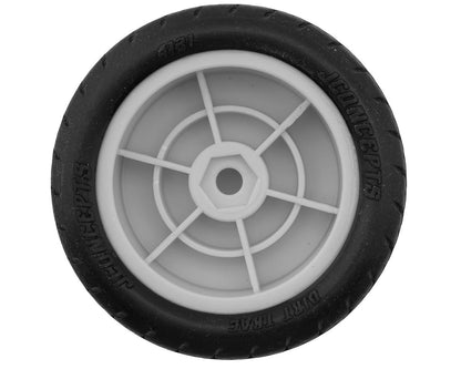 JConcepts Mini-B Dirt Trac Mini Pre-Mounted Front Tires (White) (2) (Green)