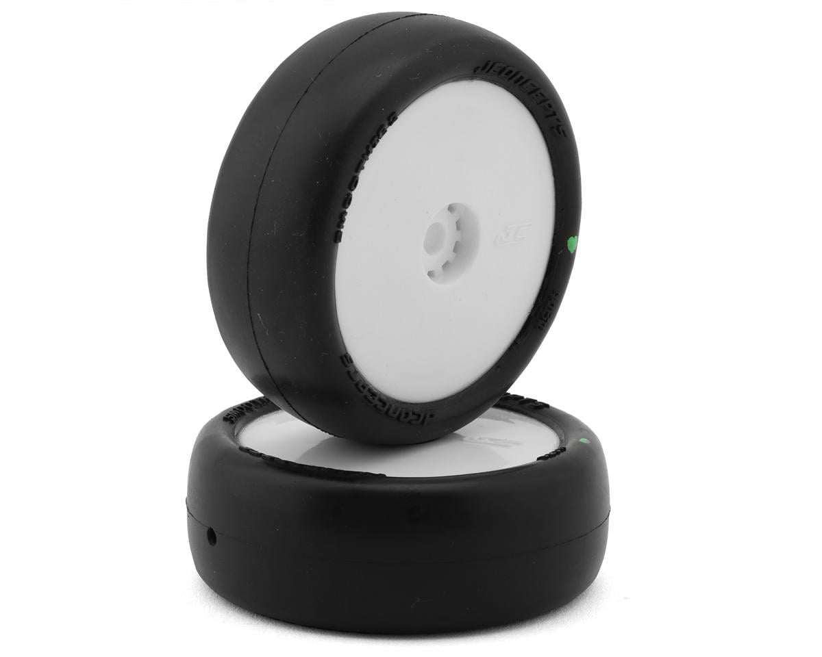 JConcepts Mini-B Smoothie 2 Pre-Mounted Front Tires (White) (2) (Green)