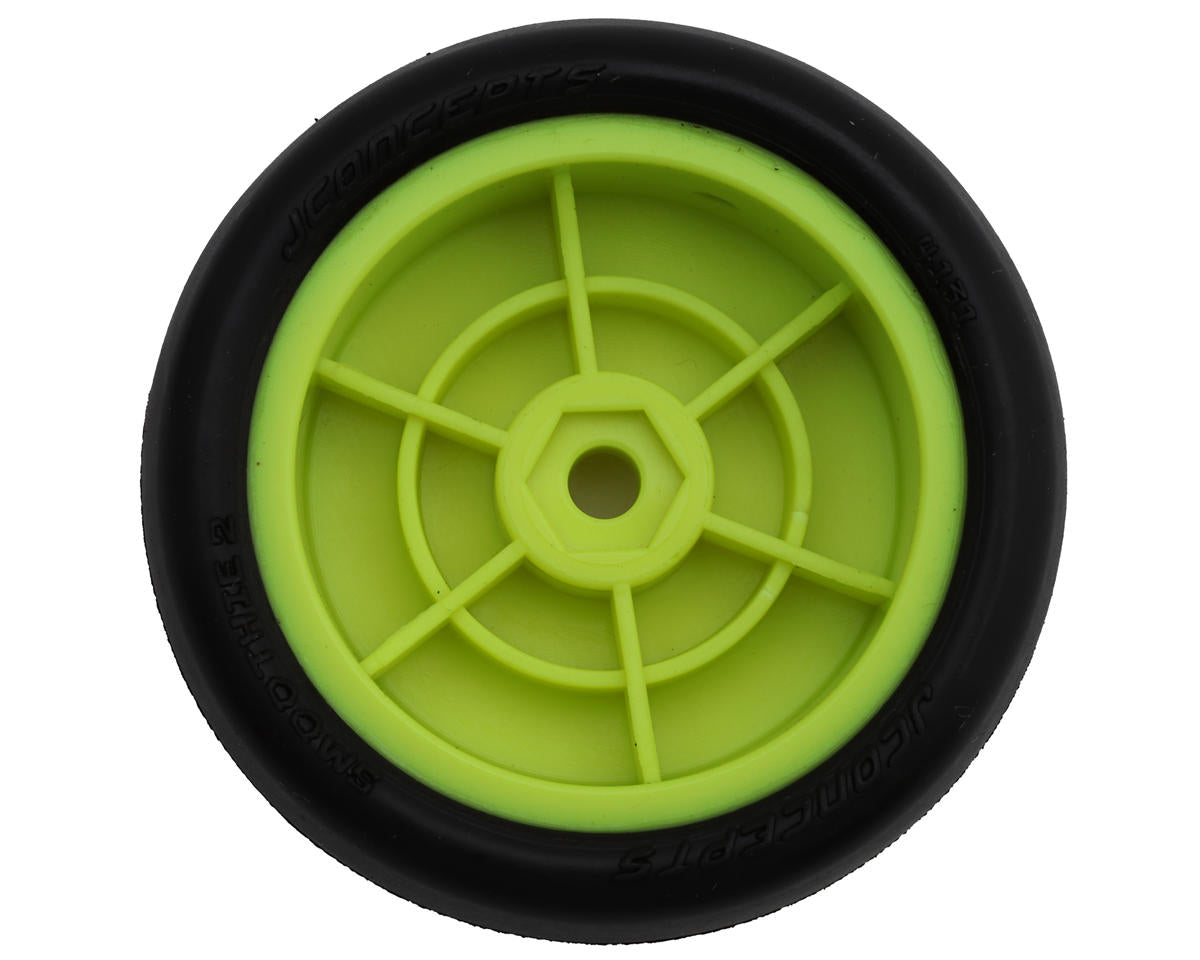 JConcepts Mini-B Smoothie 2 Pre-Mounted Front Tires (Yellow) (2) (Green)