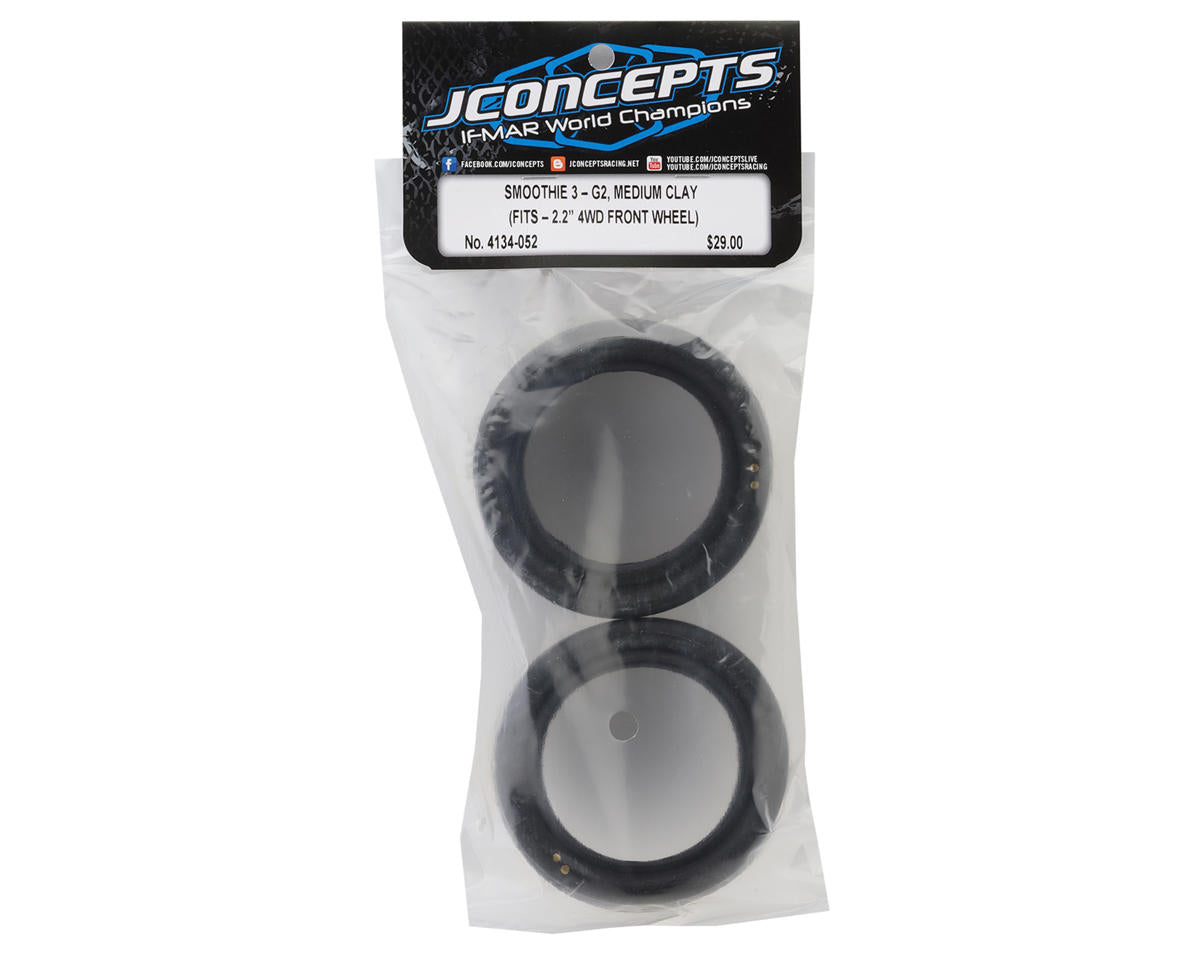 JConcepts Smoothie 3 2.2" 4WD Front Buggy Tires (2) (G2 - Medium)
