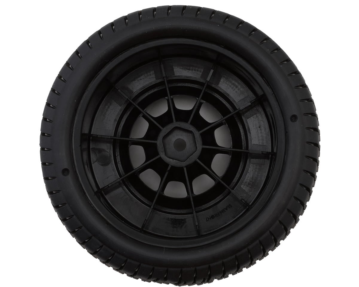 JConcepts Dirt Trac Pre-Mounted Dirt Oval Tires (2) (Slash Rear) (Green)